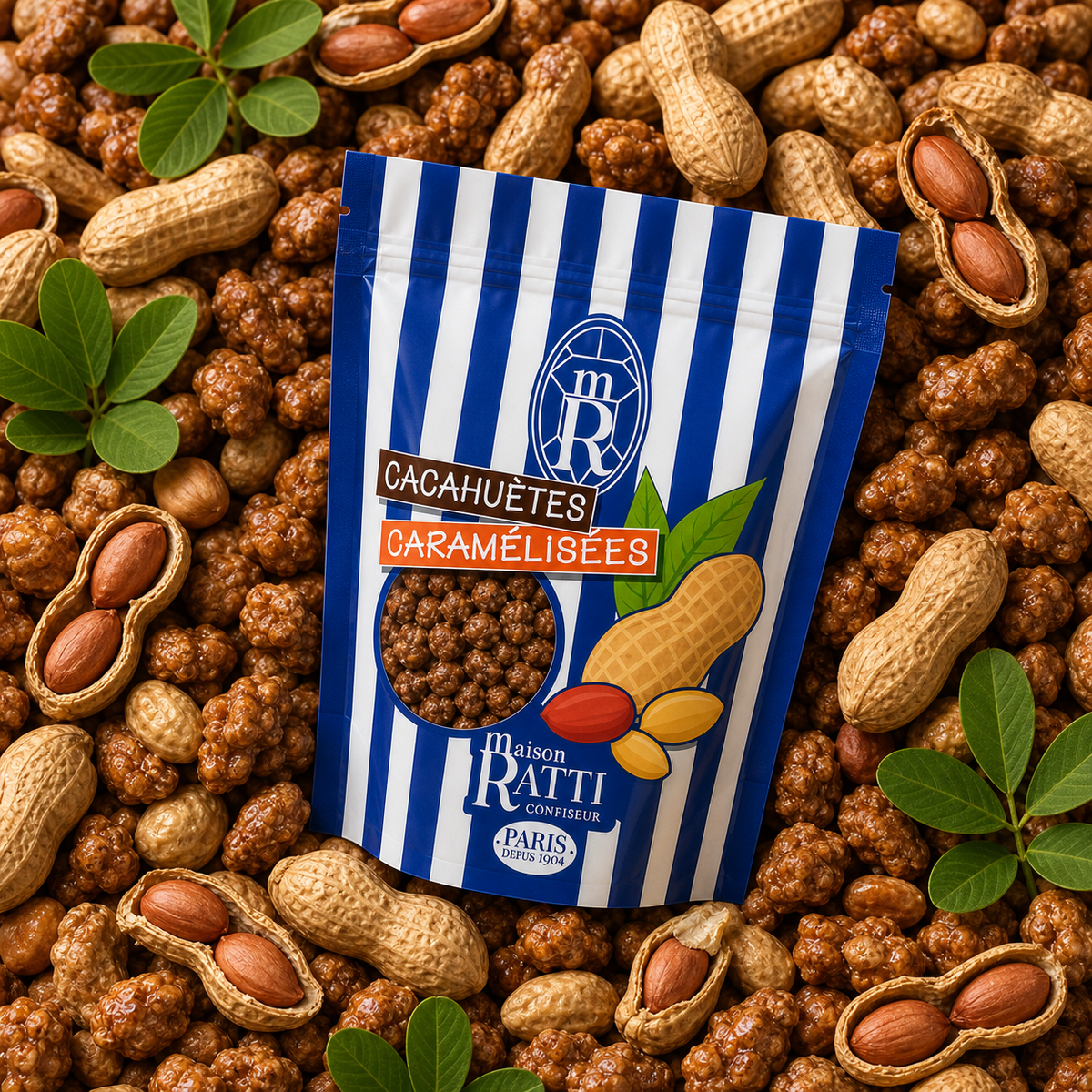 Chouchou cacahuète de Maison Ratti, avec ses ingrédients