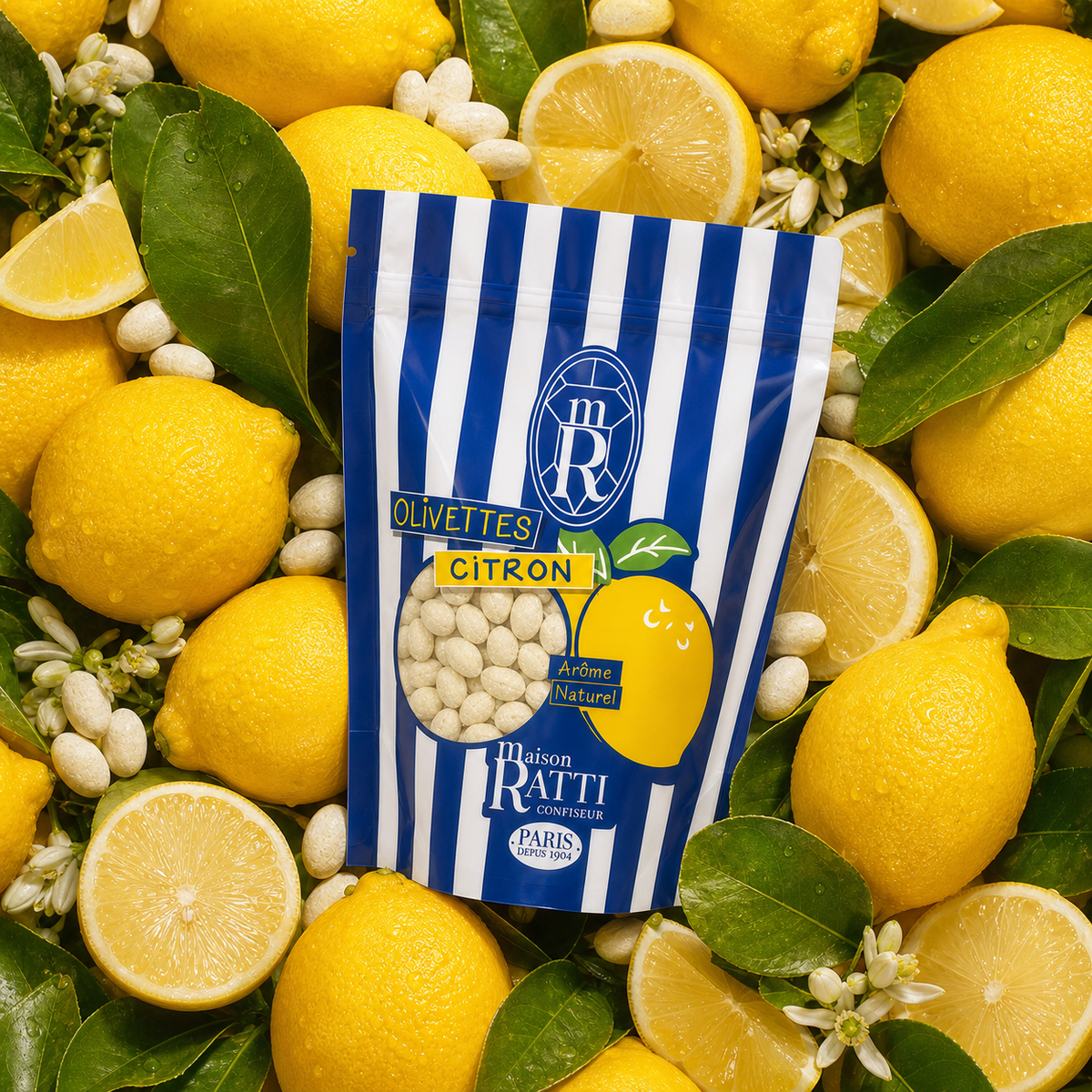 Olivette citron de Maison Ratti, avec ses ingrédients