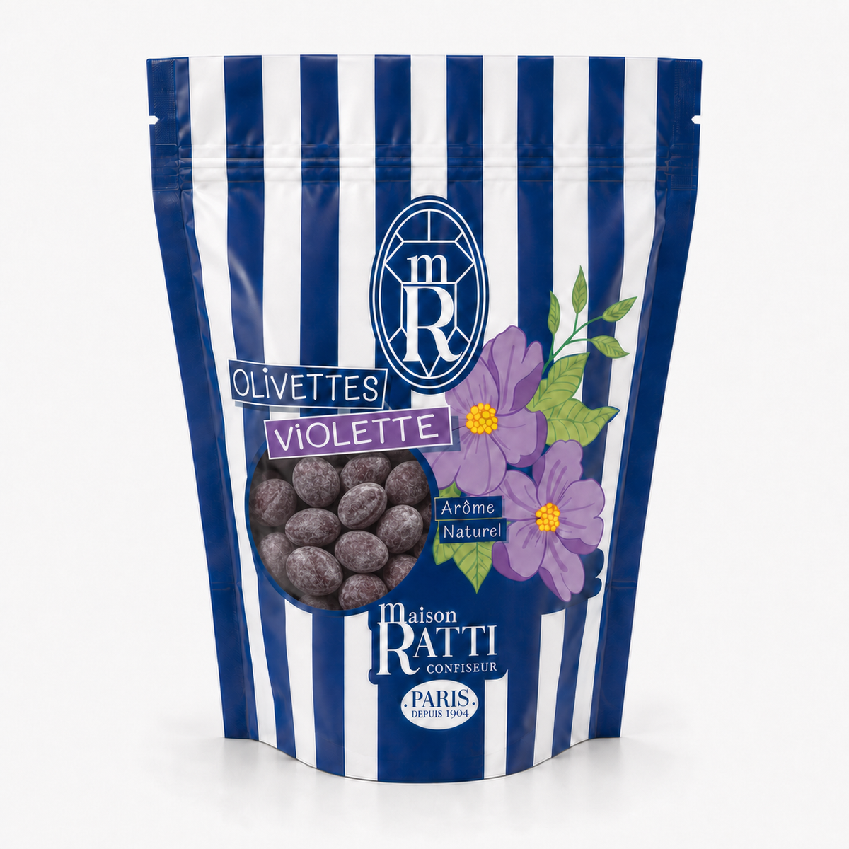 Olivette violette de Maison Ratti, vue de face